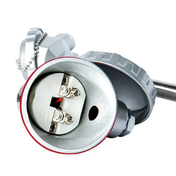 匡建仪表PT-100热电阻温度计 高精度铠装K型热电偶 wzp-130/230温度计传感器 直径6mm插深100mm【螺纹安装】