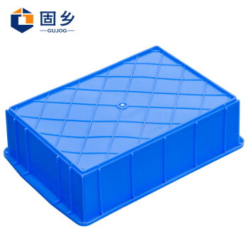 固乡加厚塑料零件盒  分类筐物流周转箱 工具箱 储物箱 收纳箱小方盒 X4# 蓝色 300*200*80mm