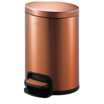 南 SJ20-T01 椭圆全钢形脚踏桶 玫瑰金 防指纹 酒店宾馆客房桶果皮桶房间桶 容量20升