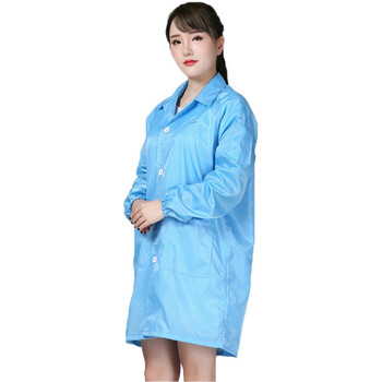 者也 防静电服 1件 白色导电绸防尘男女电子厂车间防护大褂 XL码