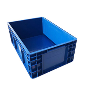 冰禹 BY-401 EU物流周转箱 加厚汽配塑料零件箱 400*300*230有盖蓝色