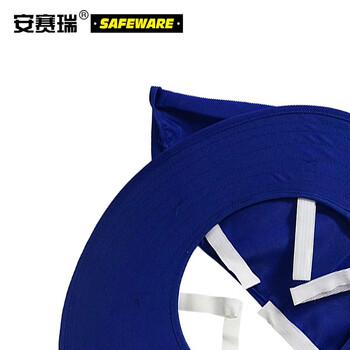 安赛瑞 安全帽遮阳板 工地工程防晒帽檐 夏季施工头盔遮阳帘 蓝色 39957