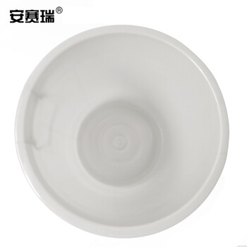 安赛瑞 大号塑料圆桶 大号圆形收纳桶 大容量水桶 食堂光盘环卫物业餐厨垃圾桶 100L 白色无盖24385