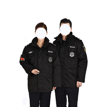 鑫迅博 物业保安大衣冬季加长加厚款多功能军大衣保暖防寒安保巡逻工作服棉衣 T勤中长加厚款 165