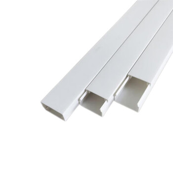 鸣固 PVC线槽 带胶明装方形阻燃布线槽白色走线槽25*15电线套管 塑料线槽\PVC 24×14mm 一米/根 2根装