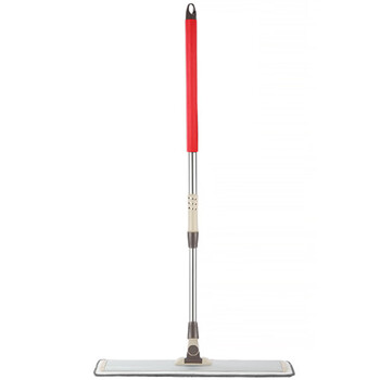 益美得 平板拖把商用大号拖布伸缩杆地板拖墩布干湿两用尘推 铝合金55cm平板拖配3块布