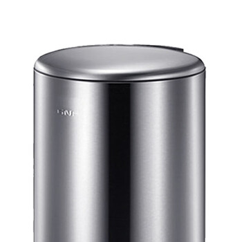 南 SJ3-Y03 南方圆形脚踏桶  砂银钢 商用不锈钢垃圾桶 酒店宾馆客房果皮桶 厨房垃圾桶 3升容量 防指纹