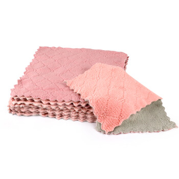 庄太太【50条30*30cm】洗碗布双面双色擦锅洗碗巾厨房不沾油不掉毛可挂式抹布加厚百洁布