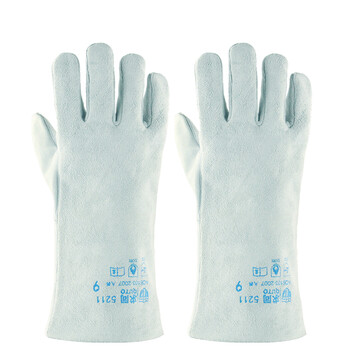 求同耐劳仕5211单层34cm加托牛皮电焊手套隔热防飞溅耐磨焊工手套电焊焊接手套