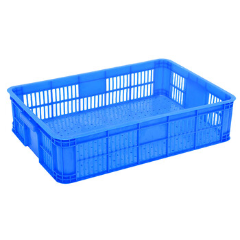 海斯迪克 HKCC18 加厚蓝色塑料筐 快递物流框 575-105筐外610*410*105mm