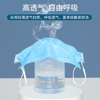 袋鼠医生一次性口罩10只包装蓝色50只装