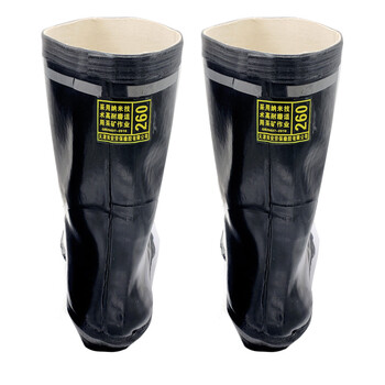 双安 43码中筒工矿雨靴 半筒防水防滑雨鞋