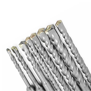 冰禹 BY-6015 电锤钻头8件套装 圆柄两坑两槽混凝土穿墙合金冲击钻头 电锤钻头 合金冲击钻头