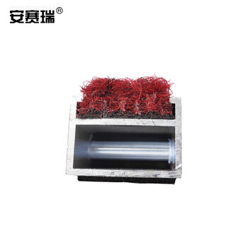 安赛瑞 铝合金地垫 除尘防滑刮泥地垫 2.0壁厚 进门嵌入式脚垫 银行酒店商场门垫50×80cm地面平铺 红色26502