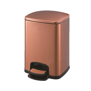 南 SJ20-F01 方形脚踏桶 玫瑰金 防指纹 容量20升 酒店宾馆商用客房不锈钢 南方垃圾桶 居家房间桶 果皮桶