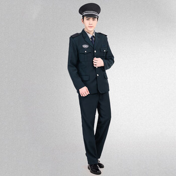 谋福CNMF629新式保安服春秋套装物业安保执勤制服西服工作制服【 (墨绿色西装款+送全套配件)  185】