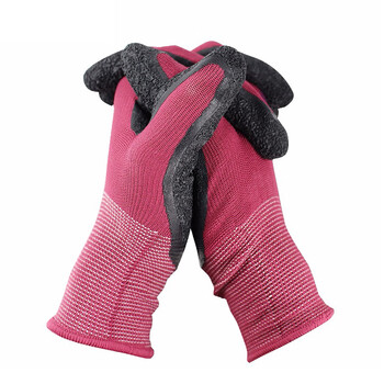 登升 389乳胶手套 13针涤纶耐磨防滑建筑搬运加厚 12双