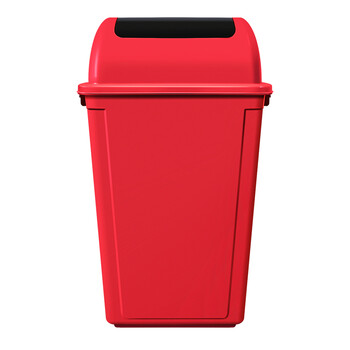 科力邦（Kelibang) 户外垃圾桶 大号40L干湿分类垃圾桶市政环卫商用弹盖翻盖垃圾桶红色 KB1044 有害垃圾