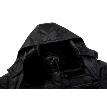 者也 保安大衣加厚保安服大衣冬装棉衣加长反光多功能防寒服工作服物业保安棉服 特勤棉服 175码