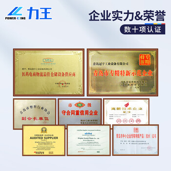 力王(POWERKING）分隔式零件盒物料盒五金工具箱仓库螺丝五金配件货架收纳盒长方形塑料周转箱300×117×90