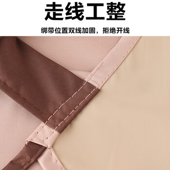 美丽新防水防油围裙厨房男女通用家务清洁餐厅厨放做饭工作围腰黑色