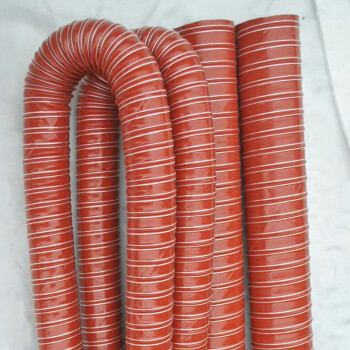 兴轩 NT-066 红色高温风管 矽胶风管 耐高温钢丝软管 排烟管热风管硅胶软管 DN150*4米