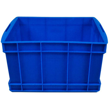 冰禹 BY-7088 大号物流周转箱 塑料长方形储物料整理胶框 超大型箱 M21箱盖-蓝