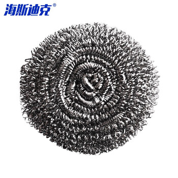 海斯迪克 HKF-1 钢丝球【10个】13克/个 食堂厨房钢丝球 不锈钢清洁球 金属除锈钢丝球