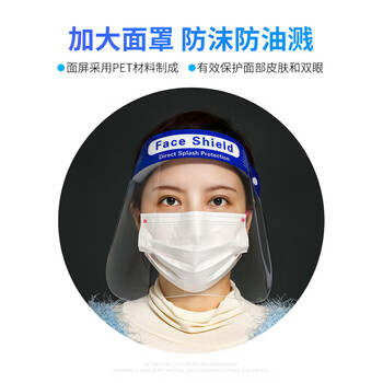 星工（XINGGONG） 透明防护面屏 隔离面罩高清防雾防油防飞溅防灰尘飞沫面屏 10只装