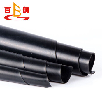 百舸 绝缘垫 15kv高压橡胶板 定制配电室绝缘胶垫桌垫 黑色工业地胶皮（1米*5米*6mm）
