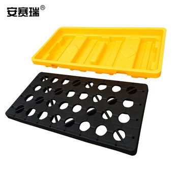 安赛瑞 双桶盛漏托盘 化学品油品聚乙烯防渗漏容量150L 可叉车操作长130cm宽66cm高30cm 25855