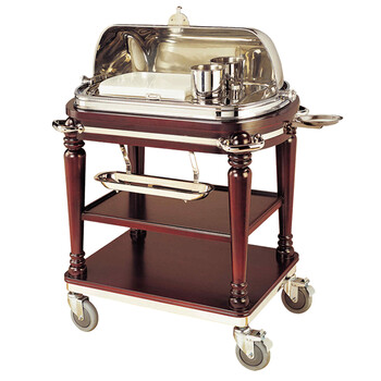 南 C-61 南方豪华长形烧牛肉车 红木色 自助餐车 酒店宾馆送餐车推车 酒水服务车