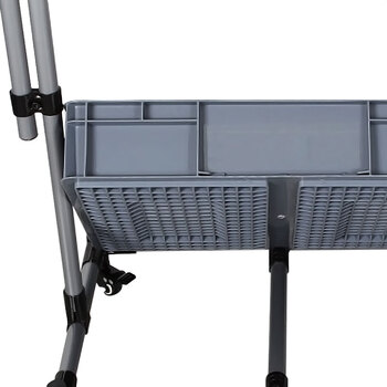 兰诗（LAUTEE）WY3016 可移动拖把架墩布架挂架复合管不锈钢架子 银灰管10挂位12钩