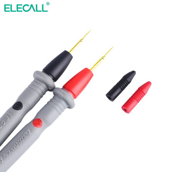 伊莱科(ELECALL)LED指示灯数显电工 试电笔 线路检测测电笔 黑/白色 A18-J 硅胶线材表笔一副/特尖镀金/20A 7