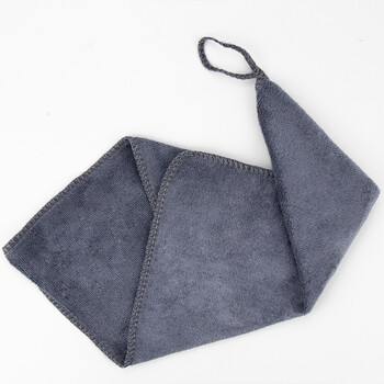 海斯迪克 HKZX-6 无尘擦拭布 洗车清洁多用途干湿两用不易掉毛 灰色1条(30*30cm)