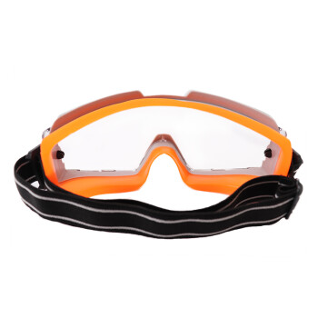 者也 护目镜 工业防冲击防飞溅挡风透明劳保防护眼罩 橙色防雾
