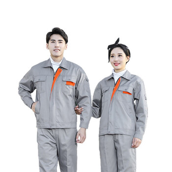 君御JY-Q棉W303春秋Q棉加厚长袖工作服-灰色  XXXXL