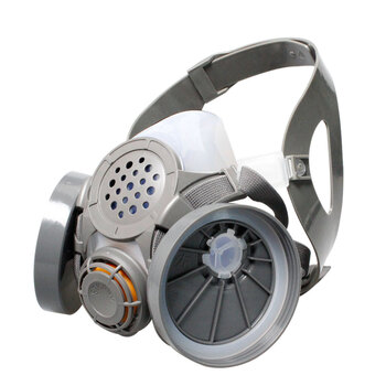 思创科技 硅胶双盒防尘防有害气体喷漆防苯农药裸面罩 ST-M50G-1B 1只（不含滤毒盒）