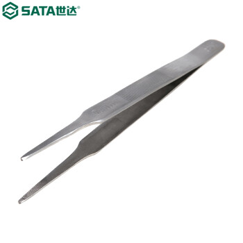 世达（SATA）03152 宽头长镊子175MM