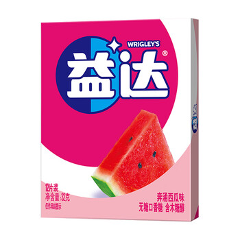 益达(Extra)无糖口香糖西瓜味12片32g/盒 木糖醇口香糖口气清新糖果