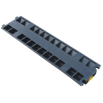 海斯迪克 线槽减速带 室内外电缆保护槽橡胶线槽板 PVC盖板一线槽1000*260*60mm gnjz-1113