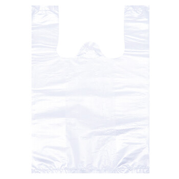 庄太太【20*32cm500只】外卖打包加厚白色透明一次性手提背心式方便袋定制印刷