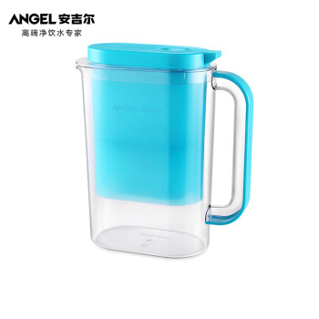 安吉尔（Angel）滤水壶蓝色1L  1壶4芯  家用过滤净水器自来水过滤器JB2603RMF-BL