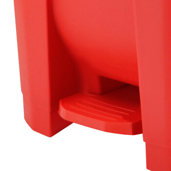 益美得 YJ-80脚踏垃圾桶大号医诊院疗所用垃圾箱加厚带盖废物垃圾桶 红色脚踏80L