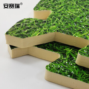 安赛瑞 泡沫拼接地垫 泡沫拼图防滑地垫 60×60cm 4片装 满铺地垫脚垫 嫩绿色  27252