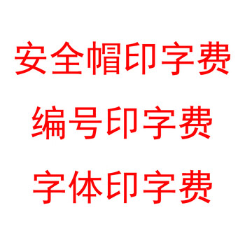 梅思安（MSA） 安全帽印制 印字费 丝印费 编号印字费 字体印字费 1顶 定做