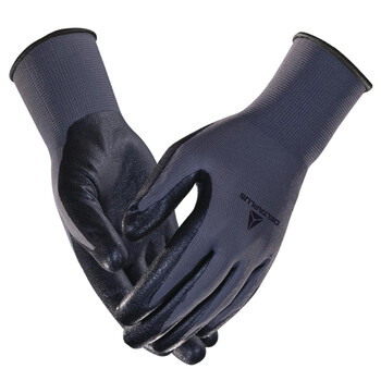 代尔塔（Deltaplus）201723 VE722丁腈劳保手套 涂层针织防切割透气耐磨防滑13针 定做 8码 12双