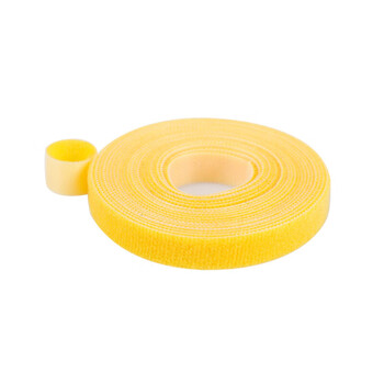 飞尔（FLYER）背靠背魔术贴 背靠背勾毛同体魔术贴 魔术贴线缆收纳扎线带 绑束线带绳【黄色 2cm×91m】