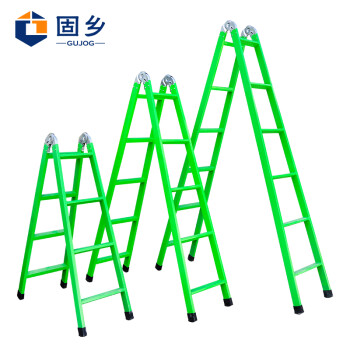 固乡 多功能梯子 2米工程升降人字楼梯 仓库便携铁加厚折叠梯子 登高梯 爬梯