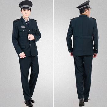 谋福CNMF629新式保安服春秋套装物业安保执勤制服西服工作制服【 (墨绿色西装款+送全套配件)  185】